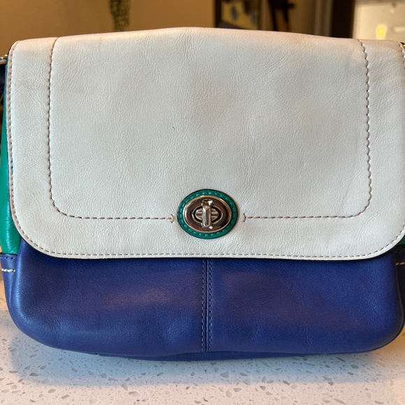 Coach PARK COLORBLOCK VIOLET (COACH F24801) SILVER/FRENCH BLUE MULTI - Picture 4 of 16